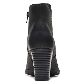 Clarks Verona Step Fashion Boot for Women in Black Leather