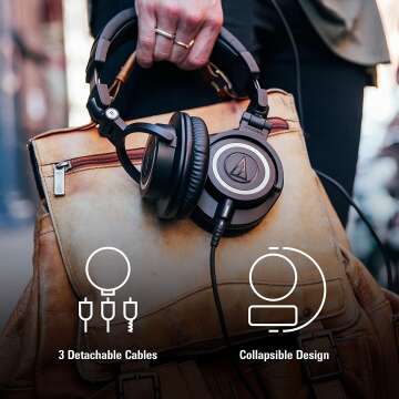 Audio-Technica ATH-M50X Studio Monitor Headphones