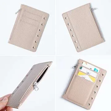 Moterm Zipper Flyleaf for Pocket Organiser - with Card Slots (Pebble-Taupe)