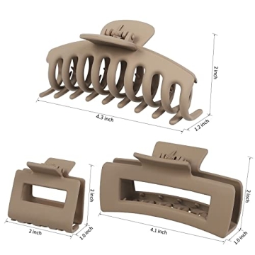 12 Pack Stylish Large Claw Clips for Thick Hair