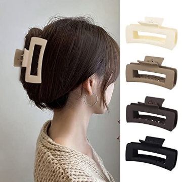 12 Pack Stylish Large Claw Clips for Thick Hair