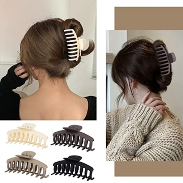 12 Pack Stylish Large Claw Clips for Thick Hair
