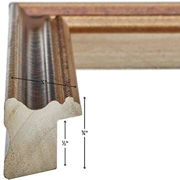 Craig Frames 314BR, Ornate Bronze Picture Frame, 8 x 10 Inch, Set of 4