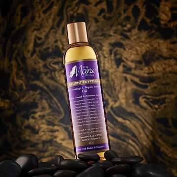 The Mane Choice Ancient Egyptian Anti-Breakage Hair Oil, 8 oz, Lightweight Natural Hair Oil, Strengthens & Protects with Biotin & Vitamins - Paraben & Sulfate Free