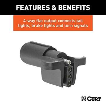 CURT 57621 Trailer Wiring Adapter for Seamless Connectivity