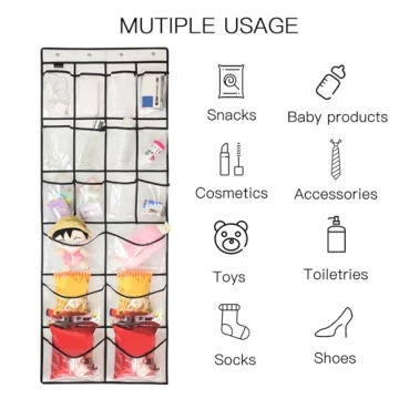 TidyMaster Extra Large Over Door Shoe Organizer - 12+6 Pockets