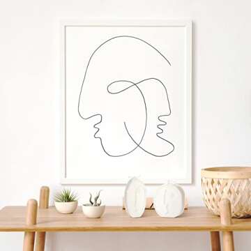 Roowest 2 Pcs Shaped Candles Cool Candles Aesthetic Weird Face Geometric White Decorative Candles Sculpture Scented Soy Wax Fun Modern Trendy Candles for Bedroom Bathroom Shelf Decor(Cute Style)