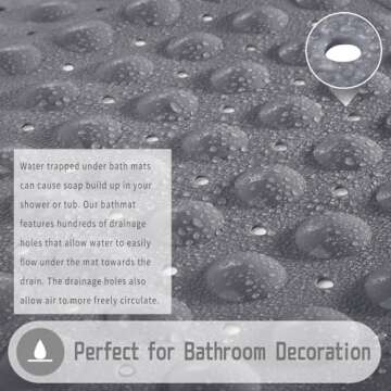 Yimobra Non-Slip Shower Mat 40x16 with Suction Cups