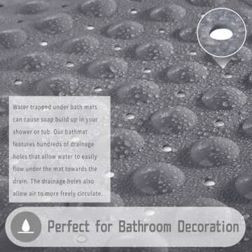 Yimobra Non-Slip Shower Mat 40x16 with Suction Cups