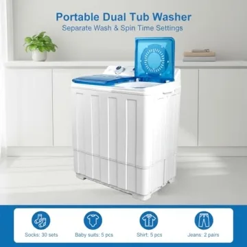 Compact Clickoods Portable Washing Machine - Ideal for Small Spaces