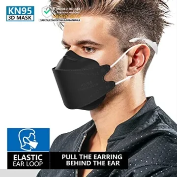 KIMARS KN95 Face Masks - 100 Pack of Black Masks