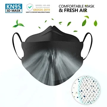 KIMARS KN95 Face Masks - 100 Pack of Black Masks