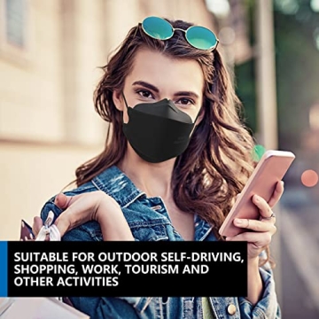 KIMARS KN95 Face Masks - 100 Pack of Black Masks