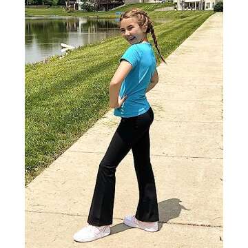 STELLE Girls Flare Leggings - Stylish Activewear for Kids