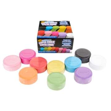 Crayola Washable Sidewalk Chalk for Kids, Long Lasting Super Chalk Set, Outdoor Chalk, 10 Assorted Colors
