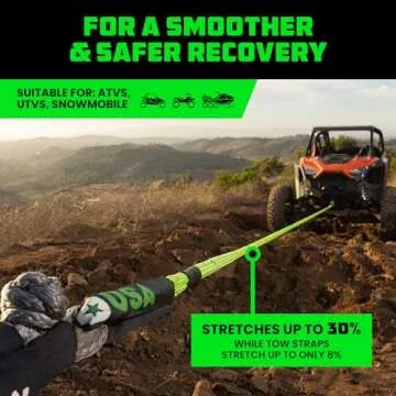 Rhino USA Kinetic Recovery Tow Rope - Heavy Duty & Reliable