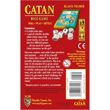 CATAN Dice Game Portable Family Fun for All Ages