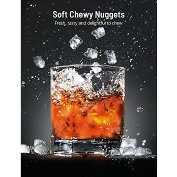 Nugget Ice Maker Countertop, Paris Rhône Sonic Ice Maker, Make 30lb Nugget Ice per Day, Electric Pebble Ice Maker with 4.8lb Ice Bin and Scoop for Home/Office/Bar/RV/Party