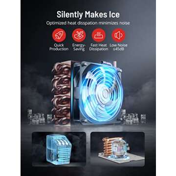 Nugget Ice Maker Countertop, Paris Rhône Sonic Ice Maker, Make 30lb Nugget Ice per Day, Electric Pebble Ice Maker with 4.8lb Ice Bin and Scoop for Home/Office/Bar/RV/Party