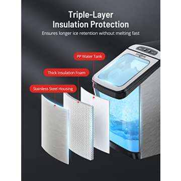 Nugget Ice Maker Countertop, Paris Rhône Sonic Ice Maker, Make 30lb Nugget Ice per Day, Electric Pebble Ice Maker with 4.8lb Ice Bin and Scoop for Home/Office/Bar/RV/Party