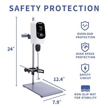 LACHOI Electric Overhead Stirrer Mixer with LCD Display