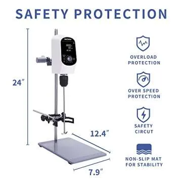 LACHOI Electric Overhead Stirrer Mixer with LCD Display