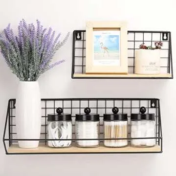 Tbestmax Glass Cosmetic Storage Canisters Set of 4