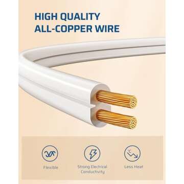 DEWENWILS 3 Foot Indoor Extension Cord with 3 Outlets
