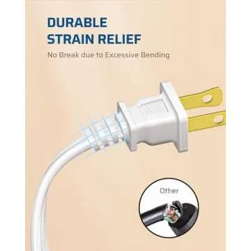 DEWENWILS 3 Foot Indoor Extension Cord with 3 Outlets