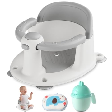 Trankerloop Baby Bath Seat for Babies 6 Months & up, Non-Slip Toddler Bath Seat for Baby & Newborn