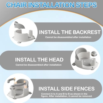 Trankerloop Baby Bath Seat for Babies 6 Months & up, Non-Slip Toddler Bath Seat for Baby & Newborn