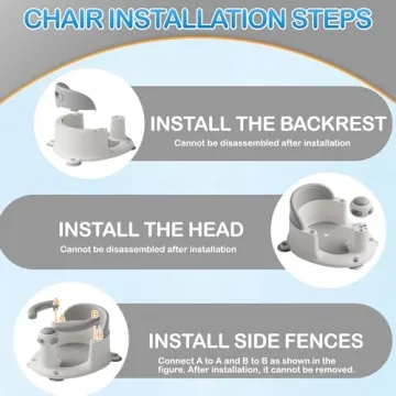 Trankerloop Baby Bath Seat for Babies 6 Months & up, Non-Slip Toddler Bath Seat for Baby & Newborn