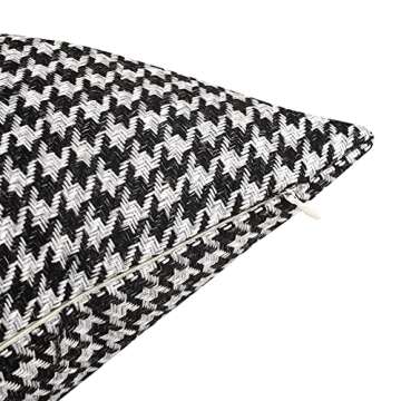 Yeiotsy Houndstooth Cushion Covers 2pcs - Stylish & Durable