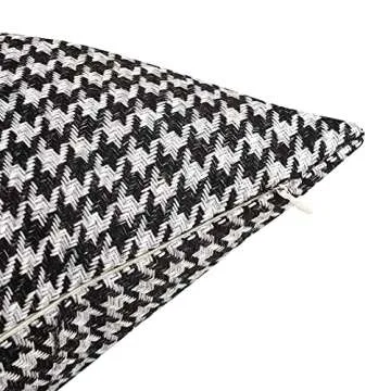 Yeiotsy Houndstooth Cushion Covers 2pcs - Stylish & Durable