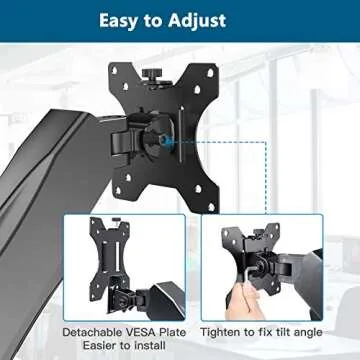 Ergonomic Dual Monitor Mount with Gas Spring System