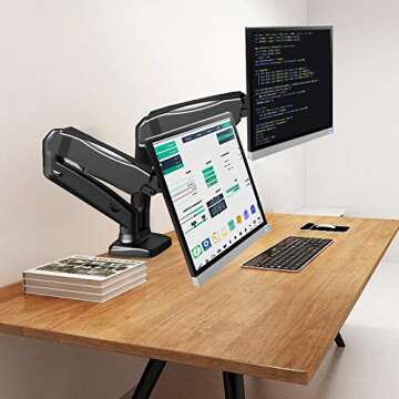 Ergonomic Dual Monitor Mount with Gas Spring System