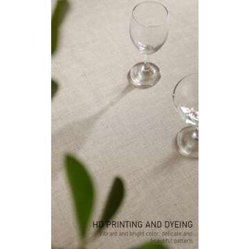 ISAENNE Christmas Tablecloth for Rectangle Tables - Elegant Design