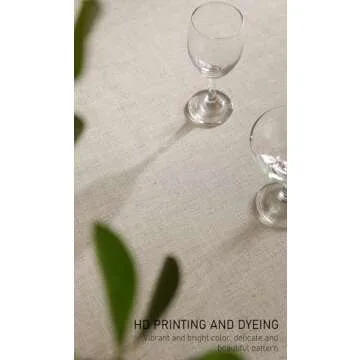 ISAENNE Christmas Tablecloth for Rectangle Tables - Elegant Design