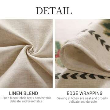 ISAENNE Christmas Tablecloth for Rectangle Tables - Elegant Design