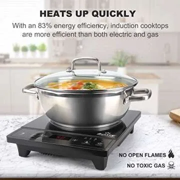 Duxtop Portable Induction Cooktop 1800W - Efficient & Safe