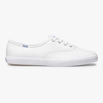 Keds Women's Champion Lace Up Sneakers White Leather X-Wide