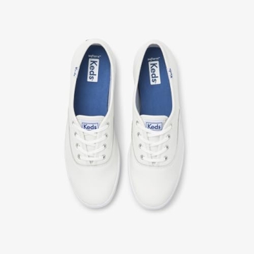 Keds Women's Champion Lace Up Sneakers White Leather X-Wide