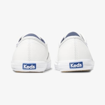 Keds Women's Champion Lace Up Sneakers White Leather X-Wide