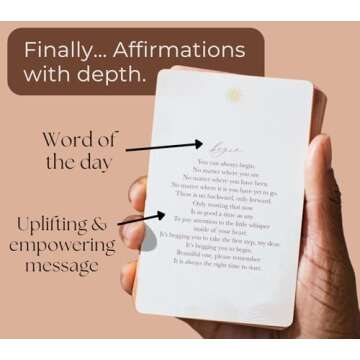 THE MINDFUL COLLECTIVE Positive Affirmation Cards for Women - 36 Daily Affirmations for Women. Motiv...