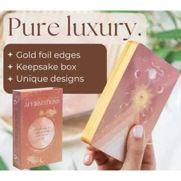 THE MINDFUL COLLECTIVE Positive Affirmation Cards for Women - 36 Daily Affirmations for Women. Motivational Mindfulness Cards, Inspirational Self Care Spiritual Gifts for Astrology, Zodiac