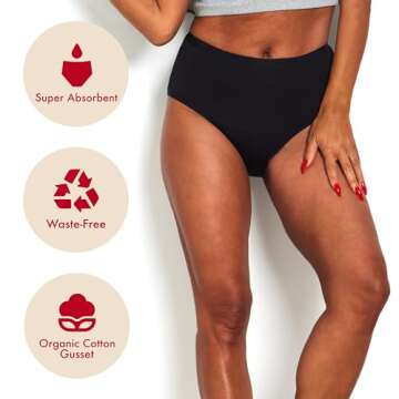 Organic Cotton Absorbent Bikini Underwear by The Period Co.