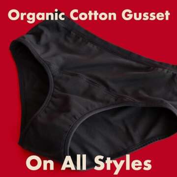 Organic Cotton Absorbent Bikini Underwear by The Period Co.