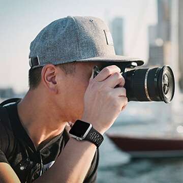 Lerobo Sport Bands Compatible with Apple Watch Ultra Band 49mm iWatch Band 45mm 44mm 42mm 46mm SE,Breathable Soft Silicone Strap for iWatch Band Ultra 2 Series 10 9 8 7 6 5 4 3 2 1 Men,Black/Gray