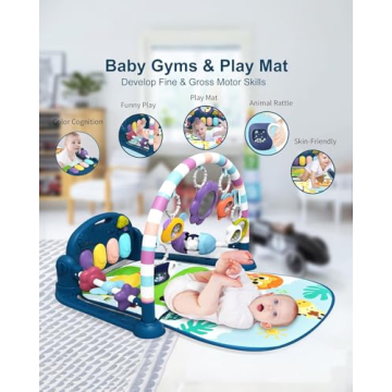 dearlomum Baby Play Mat for Newborn with Lights and Music