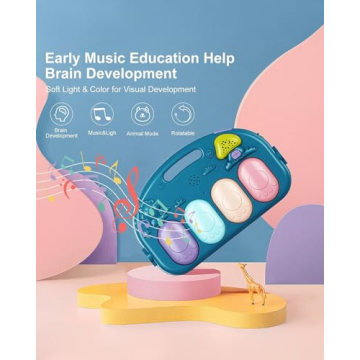 dearlomum Baby Play Mat for Newborn with Lights and Music